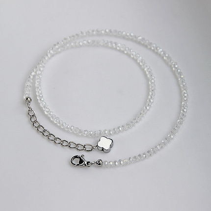 Чокер-браслет Хрусталь Сваровски и гематит (диаметр бусин ~3 мм), подарки