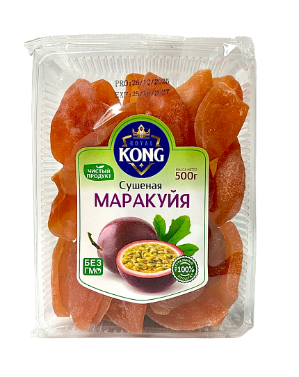 Маракуйя натуральная KONG, 500г, фрукты, сладости, снеки
