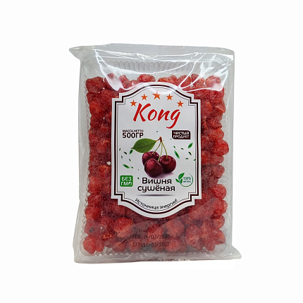 Вишня сушеная KONG, 500 г, фрукты, сладости, снеки